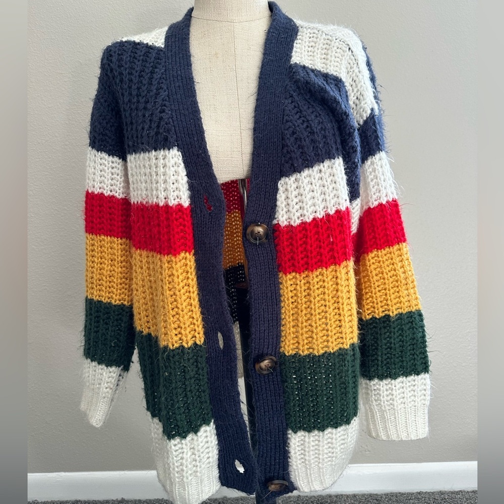Debut striped button up sweater